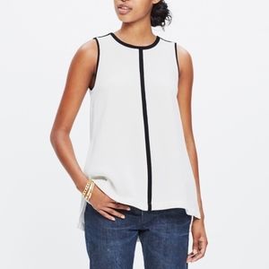 Madewell Black & white canal contrast binding tank